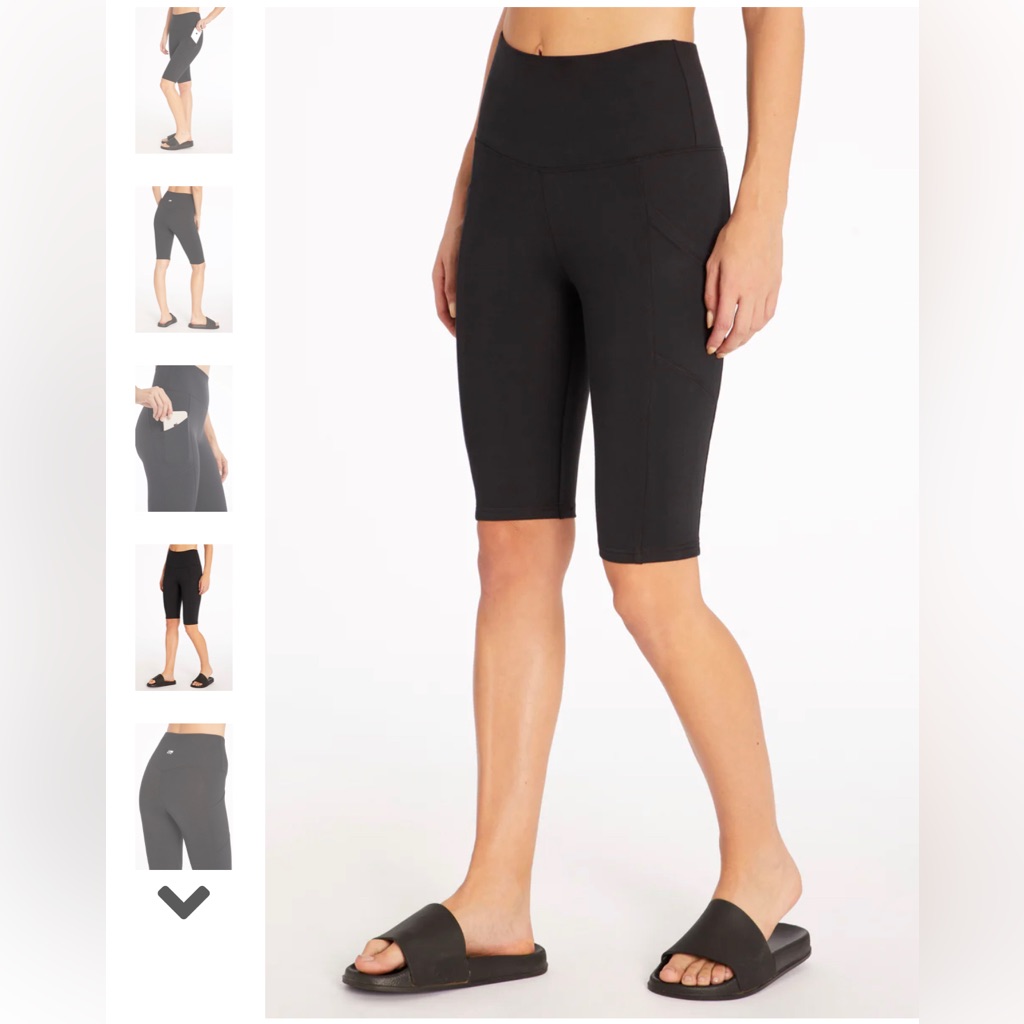 New Marika Olivia Side Pocket Tummy Control Bermuda Shorts Training Legging